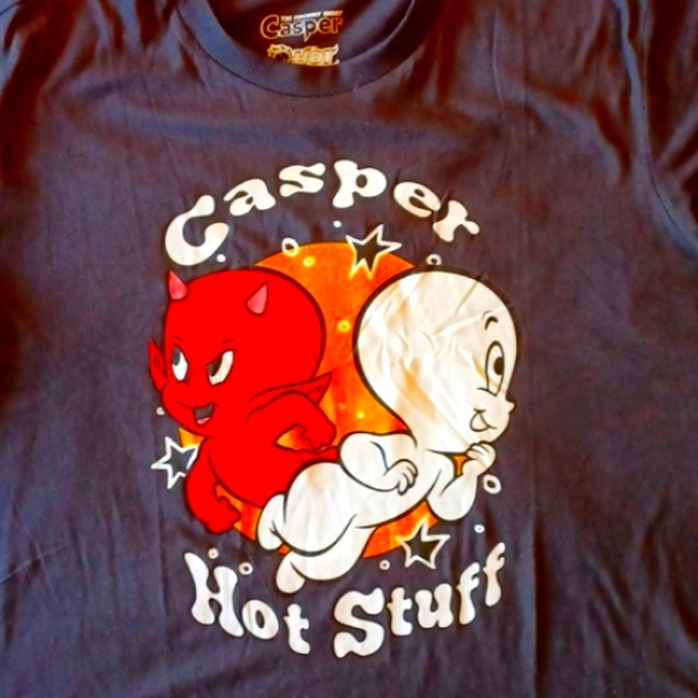 COPY - TORRID 2X BLACK SHORT SLEEVES TSHIRT CLASSIC FIT COTTON CASPER/HOT STUFF